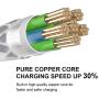 UNEN iPhone Charger [3-3-6-6-10FT, MFi Certified Lightning Cable] Nylon Braided USB Fast Charging Compatible iPhone 11 Pro Max Xs X XR 8 7 6s 6 SE 5 5s 5c iPad iPod–Upgraded