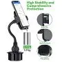 Cup Phone Holder for Car, [Upgraded] Universal Cup Holder Phone Mount for iPhone 11/ X / 8/8 Plus / 7/7Plus /6/6s, Samsung Galaxy S8/S9 Note 6/5/4/3 Edge etc (Gray)