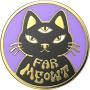 PopSockets: PopGrip with Swappable Top for Phones and Tablets - Enamel Far Meowt