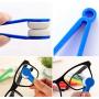 Microfiber Spectacles Cleaner Brush Lens Clothes Sunglasses Mini Eyeglass Cleaning Tool Mobile Phone Cleaning Soft Wipes Clip Keyrings Gift 7 * 2.5cm,Random Color (3pcs)