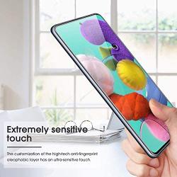 OMOTON [4 Pack] Samsung Galaxy A51 Screen Protector, Easy Installation/Scratch Resistant/Bubble Free/Tempered Glass Screen Protector for Samsung Galaxy A51