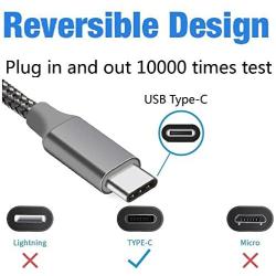 USB Cable Type C,10FT 2PACK,Extra Long Braided Charging Cord,FAST Charger For Samsung Galaxy S9 S8 Plus,Note 8,Google Pixel 2 XL,LG G7 V35 ThinQ,V30,Moto Z3 G6 X4,ZTE Blade Z Max X,OnePlus 6 5T 5,Sony