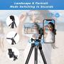 UBeesize Bundle 51" Adjustable Travel Video Phone Tripod Stand & Camera Neck Shoulder Sling Strap, Compatible with Smartphone & Camera.