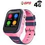 Waterproof GPS Smart Watch, Laxcido 4G Video Phone Call Real-time Tracking Camera SOS Alarm Geo-Fence Touch Screen Monitoring Health Steps Flashlight Anti-Lost GPS Tracker Watch (Pink)