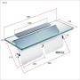 Hiendure Toilet Paper Holder,Double Bathroom Roll Tissue Holders Paper Dispenser with Glass Shelf and 2 Lids
