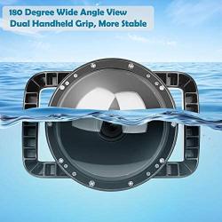 D&F Underwater Dome for DJI OSMO Action Camera, Dual Handheld Tray Dome Port Housing Case Up to 45m/147ft Waterproof Diving Photography Accessories