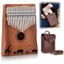 Kalimba, FIXM 17 Keys Thumb Piano with Protective Case and Study Instruction Tuning Hammer, Portable and Easy to Operate, Perfect Gifts for Beginners and Professionals