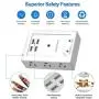 VASTFAFA 6 AC Outlets Surge Protector,Multi Outlet Wall Adapter,USB Power Strip Extension - Mountable Grounded Surge Protector, Portable Outlet Extender for TV Computer Laptops Smartphone White VASTFAFA 6 AC Outlets Surge Protector,Multi Outlet Wall Adapter,USB Power Strip Extension - Mountable Grounded Surge Protector, Portable Outlet Extender for TV Computer Laptops Smartphone White