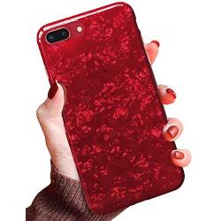 J.west iPhone 8 Plus Case,iPhone 7 Plus Case, iPhone 7 Plus TPU Case Luxury Sparkle Bling Crystal Clear Soft TPU Silicone Back Cover for Girls Women for Apple 5.5" iPhone 8 Plus/7 Plus (Claret)