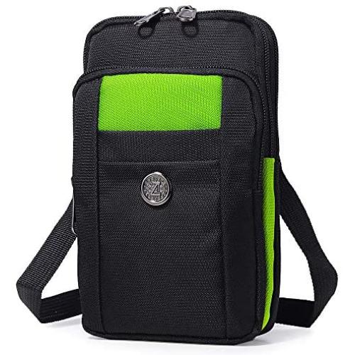 Sentient Wolf Water-Resistant Oxford Fabric Multifunction Phone Bag One Shoulder Phone Waist Bag Diagonal Cross Bag Smart Phone Case Outdoor Bag