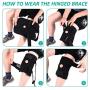 Knee Brace Support - Adjustable Open Patella Knee Support for Swollen ACL, Tendon, Ligament and Meniscus Injuries, Joint Pain Relief, Injury Recovery, True Non-Slip Fit for Arthritis and Sport