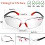 SAFEYEAR Anti Scratch Safety Glasses- SG003 HD Anti Fog Work Glasses for Women and Men Adults No-Slip Grips, VU Protection Safety Goggles for DIY, Chemistry Lab, Welding, Grinding,Garden