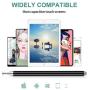 Universal Disc Stylus Pens, 2 in 1 Capacitive Stylist Pens for All Capacitive Touch Screens Cell Phones, iPad, Tablet, Laptops with 6 Replacement Tips by Molichang (2 Pcs) (Black/Black)