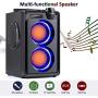 Bluetooth Speakers, 20W Portable Bluetooth Speaker with Subwoofer, FM Radio, LED Lights, EQ, Booming Bass, Bluetooth 5.0 Wireless Stereo Loud Outdoor/Indoor Party Speakers for Home, Camping, Travel