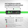 Plextone Chat Gaming Earphone with Gaming Tuner Gadget & Extension Cord for Cell Phone iOS Android Computer Laptop (G25 Green)