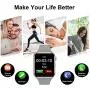 Smart Watch Compatible iOS iPhone Android Samsung，WJPILIS Bluetooth Smart Watch Touchscreen Fitness Activity Tracker with Camera Sleep Monitor Step Counter SIM SD Card Slot for Women Men (Red)