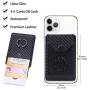 Card Holder for Back of Phone Cell Phone Card Holder RFID Ring Stand Stick on Wallet for iPhone Android and All Smartphones Adhesive Credit Card Holder for Cell Phone-Black B