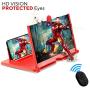 M&N 12’’ Screen Magnifier for Cell Phone, Best Foldable Phone Stand with 3D Magnifier Projector Screen for Movies, Videos, and Gaming| Screen Amplifier – Compatible with All Smartphones. (Red)