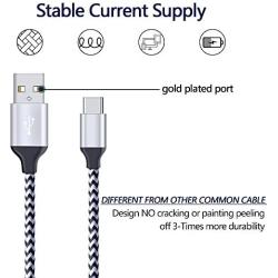 Samsung Galaxy Note 8 Fast Charger Cable, CIQILY 5-Pack 6FT Long Braided Quick Charging Cord, USB Type C Charger Cable for Samsung Galaxy S8/S8+S10/S9, LG G7/G8/G5/G6/V20/V30, Nexus 5x/6p