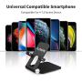 Cell Phone Holder Stand for Desk FLOVEME Aluminum Metal Adjustable Foldable Smartphone Holder Mobile Phone Stand Cradle for Desktop Office Accessories Compatible Size 4-7.9