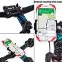 Universal Bike Phone Mount Motorcycle Phone Holder with 2 Adjustable Anti Shake Silicone Bands Fits Most Bicycle Handlebars, Stem Compatible for All Smartphones iPhone X XR 6 7 8 Plus Galaxy S10 S9 S8