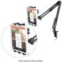 Neewer Universal Smartphone & Tablet Stand (Padded Holder, Adjustable Mounting Clamp) Compatible with iPhone11/11 Pro/11 Pro Max Samsung Galaxy S10+10, iPad Air/iPad Air 2, Samsung Galaxy Tab and More
