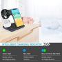Wireless Charger,3 in 1 Wireless Charging Station for Apple Watch 1 2 3 4 5/Airpods, QI Fast Charger for iPhone 11/11 Pro/11 Pro Max/XS Max/XS XR Plus, Samsung S10 S9 S8 Plus S7, Qi-Certified Phones