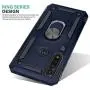 CasemartUSA Phone Case for [Motorola Moto G Power (XT2041)], [Ring Series][Navy Blue] Full Rotating Metal Ring Cover with Kickstand (Tracfone, Straight Talk, Simple Mobile, Consumer Cellular)