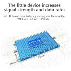 Cell Phone Signal Booster for Home and Office - Band 66 & Band 4 (1700/2100Mhz) Mobile Cellular Repeater Boosts 4G Data and Volte for Multiple Users Up to 2,000Sq Ft. With High Gain Whip/Yagi Antennas