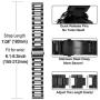 DEALELE Band Compatible with Galaxy Watch Active/Active 2 40mm 44mm, 20mm Solid Stainless Steel Metal Strap Replacement for Samsung Gear Sport/Galaxy Watch 42mm Women Men (Black/Silver)