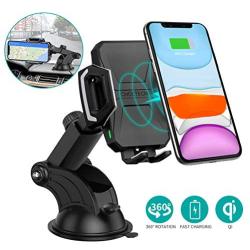 CHOETECH Wireless Car Charger, 10W/7.5W Qi Wireless Fast Charging Car Mount, USB-C Dashboard Phone Holder Compatible with iPhone SE, iPhone 11/11 Pro/11 Pro Max/XS Max, Galaxy S20/S20 Plus/Note10/S10