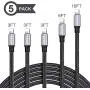 StinkLight iPhone Charger, MFi Certified Lightning Cable 5Pack (3/3/3/6/10FT) Braided Nylon Fast Charger Cable Compatible iPhone 11/Pro/Xs Max/X/8/7/Plus/6S/6/SE/5S/Air iPad/Mini/iPod (Black) StinkLight iPhone Charger, MFi Certified Lightning Cable 5Pack (3/3/3/6/10FT) Braided Nylon Fast Charger Cable Compatible iPhone 11/Pro/Xs Max/X/8/7/Plus/6S/6/SE/5S/Air iPad/Mini/iPod (Black)