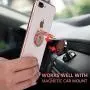 Phone Ring Holder Finger Kickstand - FITFORT 360° Rotation Metal Ring Grip for Magnetic Car Mount Compatible with All Smartphone-Rose Gold Phone Ring Holder Finger Kickstand - FITFORT 360° Rotation Metal Ring Grip for Magnetic Car Mount Compatible with All Smartphone-Rose Gold