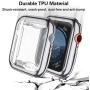 Mastten 2-Pack 38mm Case Compatible for Apple Watch Screen Protector, Full Protective Case TPU HD Ultra-Thin Cover Compatible for iWatch Series 3 2 1, Black, Silver