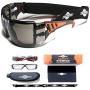 ToolFreak Rip Out Safety Glasses with Foam Padding, Protective Eyewear with Improved Vision For Men and Women, Impact and UV Protection,Hard Case and Cloth,Tinted Lens