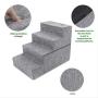 Made in USA Foldable Pet Steps/Stairs with CertiPUR-US Certified Foam for Dogs and Cats by Best Pet Supplies