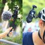 ULANZI OP-7 Osmo Pocket Accessory Mount Extended Housing Case, Vlogging Tripod Mount Holder with Mic Cold Shoe Mount 3 Go Pro Interface 1/4-20 Screw for DJI Osmo Pocket Film Videomaking