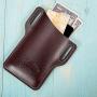 EASYANT PU Leather Cell Phone Holster Universal Case Sheath with Belt Hole Coffee