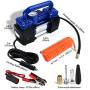 HONGNAL Portable Air Compressor Tire Inflator, 150PSI Car Air Pump Compressor with 4 Nozzle Attachments,LED Light,Air Hose,Battery Clamp,DC 12V for Pumping Car Tires, Bicycles, Trucks & Inflatables