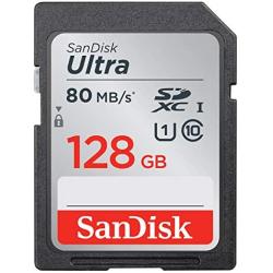 SanDisk Ultra 128GB SDXC UHS-I Memory Card up to 80MB/s (SDSDUNC-128G-GN6IN), Black