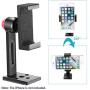 Neewer Metal Cellphone Holder Clip Desktop Tripod Mount Adapter for iPhone X 8 8plus 7 7plus，Samsung S9 S8，Huawei P9 Smartphone within 2.2-3.5 inches Width，Mount Tripod Ball Head Light Stand Slider