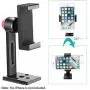 Neewer Metal Cellphone Holder Clip Desktop Tripod Mount Adapter for iPhone X 8 8plus 7 7plus，Samsung S9 S8，Huawei P9 Smartphone within 2.2-3.5 inches Width，Mount Tripod Ball Head Light Stand Slider