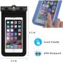 PRILAN 2 Pack Universal Waterproof Phone Case with Airbag or Compass Pouch,Floating Phone Bags Swimming Snorkeling,Clear Sensitive PVC Touch Screen,Phone Case Dry Bag for Most Phone 6-6.5 Inches