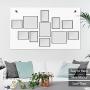 WOOD MEETS COLOR 5x7 8x10 Gallery Wall Picture Frames Set with Hanging Template, 11 Pcs Collage Photo Frames with Photo Mats,Black