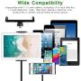 Tablet Floor Stand, Gooseneck Long Arm Cell Phone Holder Mount for 7-13inch Tablet iPad, Including ipad Pro/Mini/Air, Samsung Galaxy Tab,Kindle Black