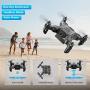 4DRC Mini Drone with 720p Camera for Kids and Adults, Drone Beginners RC Foldable FPV Live Video Quadcopter,App Control,3D Flips and Headless Mode,One Key Return,Altitude Hold,3 Modular Battery