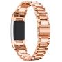 Jiarusig Compatible with Fitbit Charge 2 Bands, Stainless Steel Metal Bands Strap Men Women Replacement Bracelet Small Large Wristband Accessories Band Compatible with Fitbit Charge 2, Rose Gold
