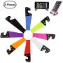 SourceTon 8 PCS Universal Pocket-Sized Colorful Portable Foldable V Model Mobile Phone Holder, Desktop Stand Mount Holder Cradle Compatible with iPads,Tablets,E-Readers,Cellphones, Kindles, Pack of 8