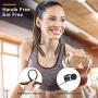 Bluetooth 5.0 Headphones, Retractable Earbuds Wireless Headset Noise Canceling Stereo Neckband Sports Earphones with Mic for iPhone/Samsung/Android by LINYY [2020 Upgraded, 20h Playtime] (Orange)