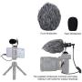Ultracompact Cell Phone Video Microphone, Camera Video Mic for iPhone, Android Phone, GoPro Hero, DJI Osmo, DSLR, Video Camera on Vlogging/Wedding/Interview/Podcasting/Facebook Live/Run-n-Gun Shoot